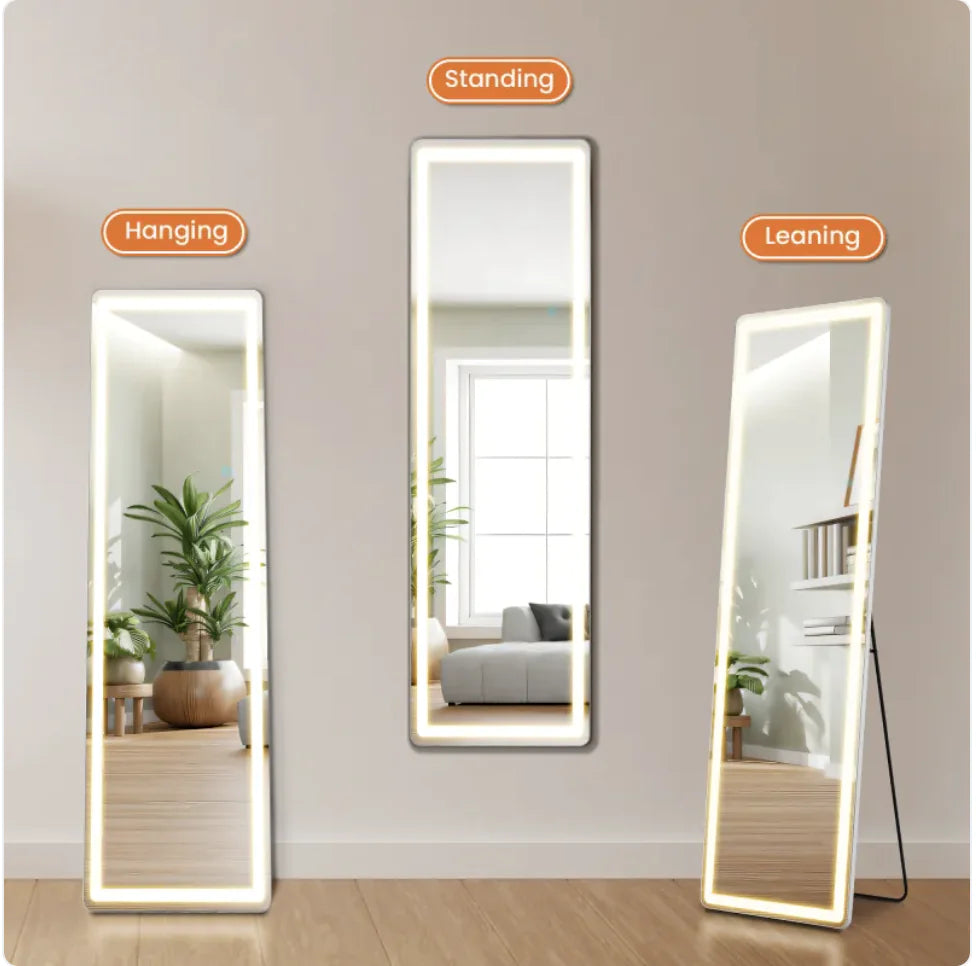 Tri-Light LED Full-Length Mirror
