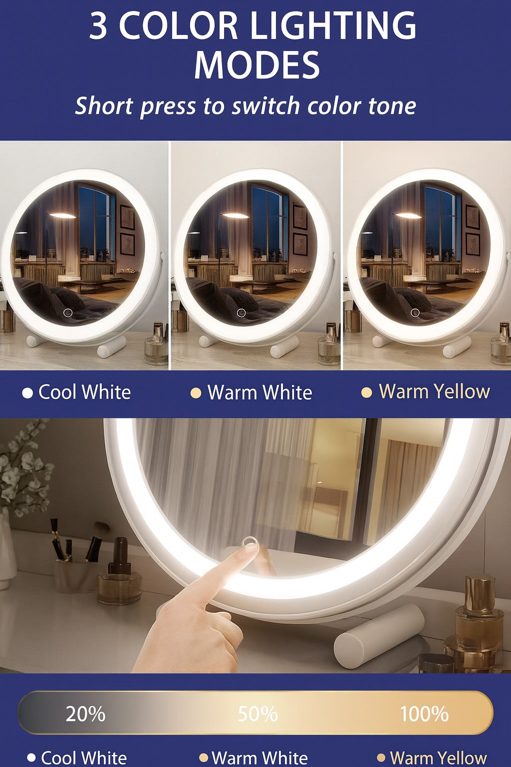 Round LED Vanity Mirror