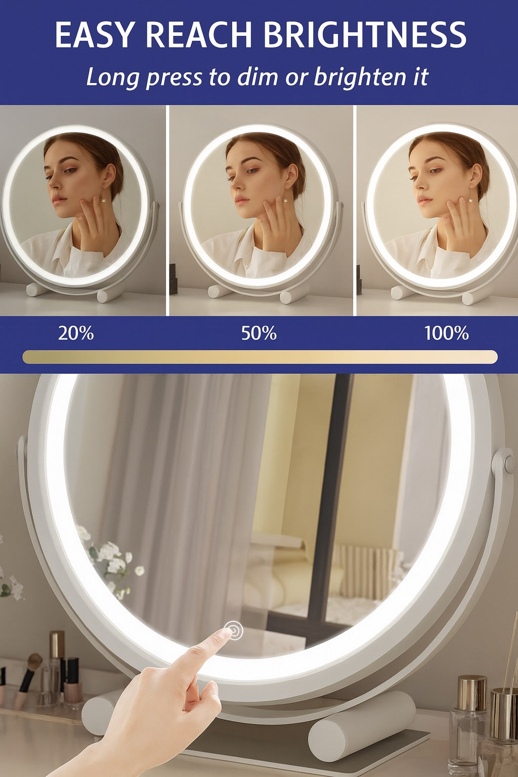 Round LED Vanity Mirror