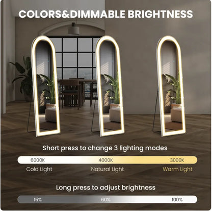 Tri-Light LED Full-Length Mirror
