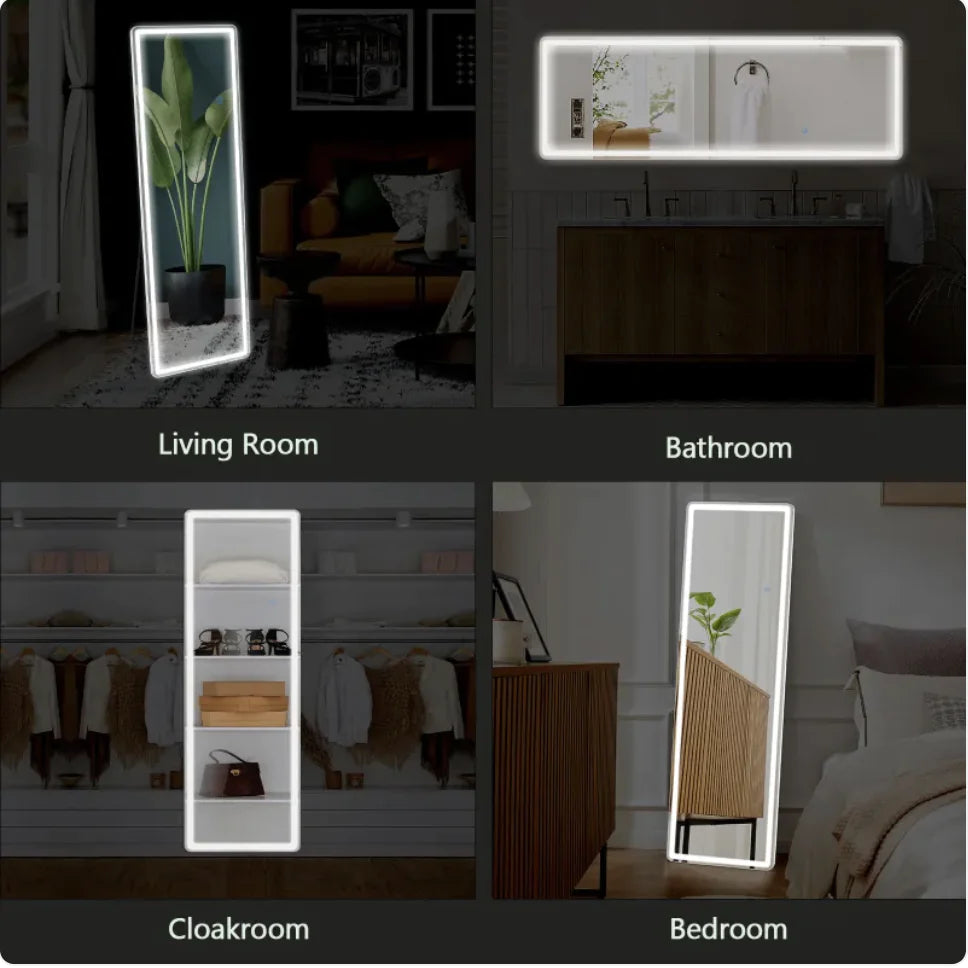Tri-Light LED Full-Length Mirror